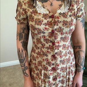Vintage floral prairie dress size small